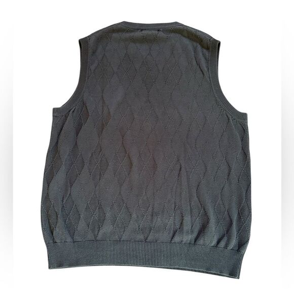 Pendleton Wollen Mills Cotton Sweater Vest Mens Size Large Gray - Picture 2 of 7